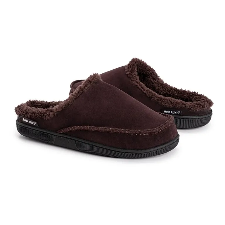 Muk Luks Mens Memory Foam Clog Slippers
