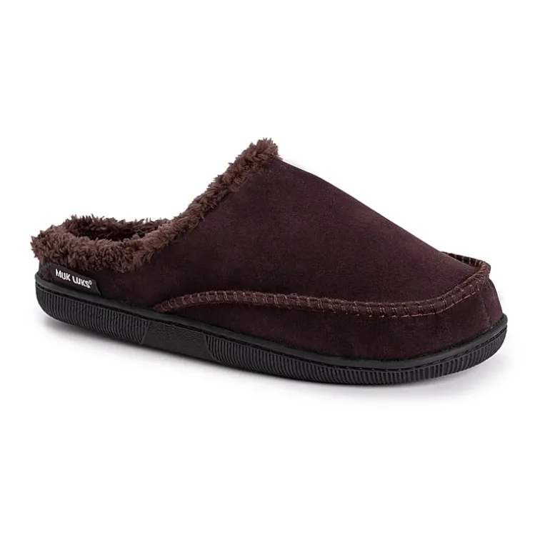 Muk Luks Mens Memory Foam Clog Slippers