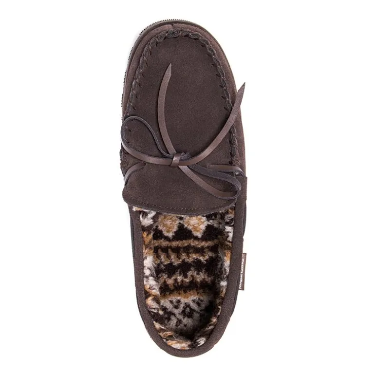 Muk Luks Paul Printed Mens Moccasin Slippers