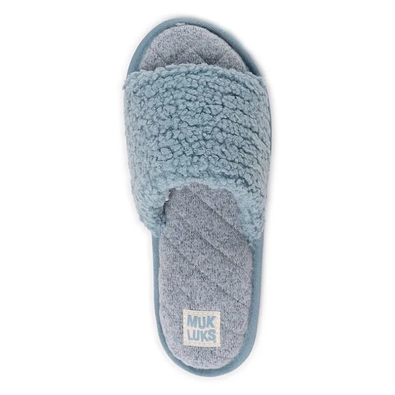 Muk Luks Sariah Slide Womens Memory Foam Slip-On Slippers