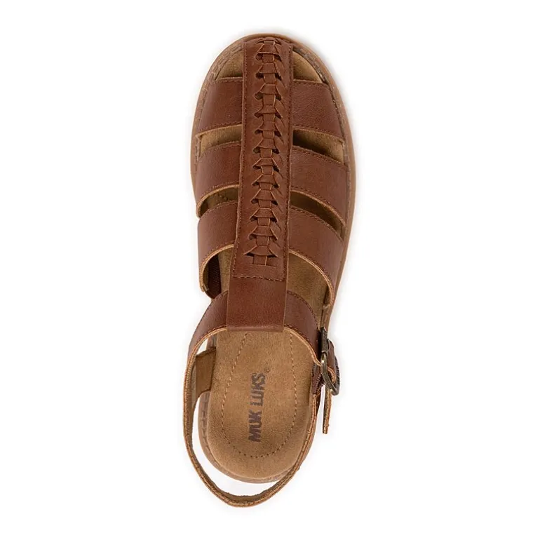 Muk Luks Vanilla Fisherman Womens Round Closed Toe Loafers