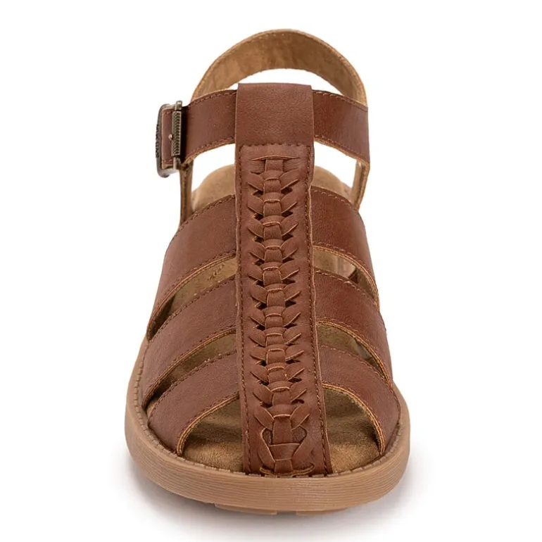 Muk Luks Vanilla Fisherman Womens Round Closed Toe Loafers