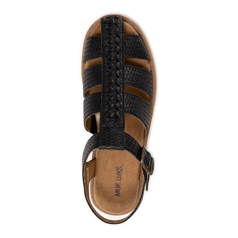Muk Luks Vanilla Fisherman Womens Round Closed Toe Loafers