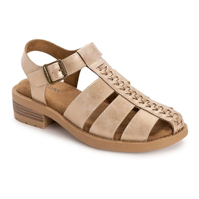 Muk Luks Vanilla Fisherman Womens Round Closed Toe Loafers