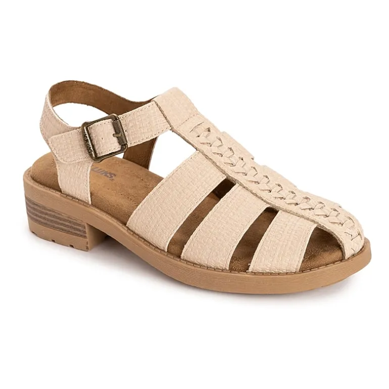 Muk Luks Vanilla Fisherman Womens Round Closed Toe Loafers
