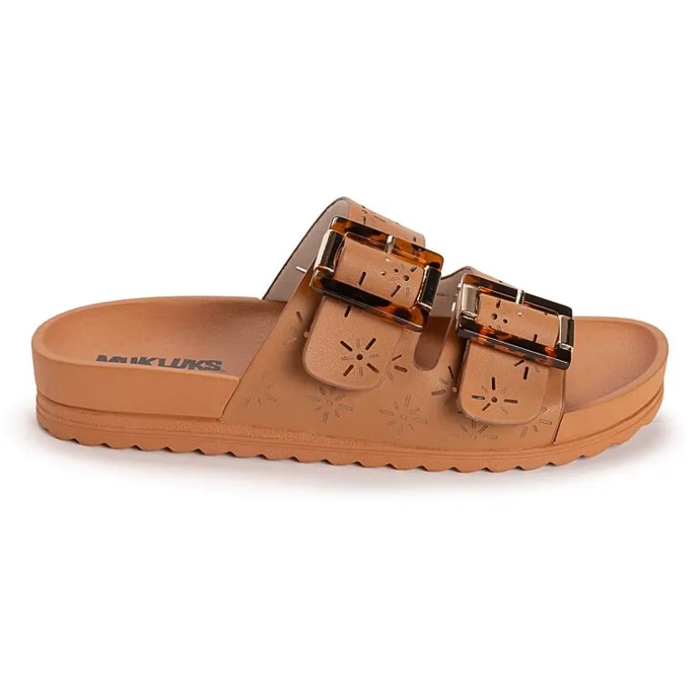 Muk Luks Womens Grand Cayman Sandal Adjustable Strap Flat Sandals