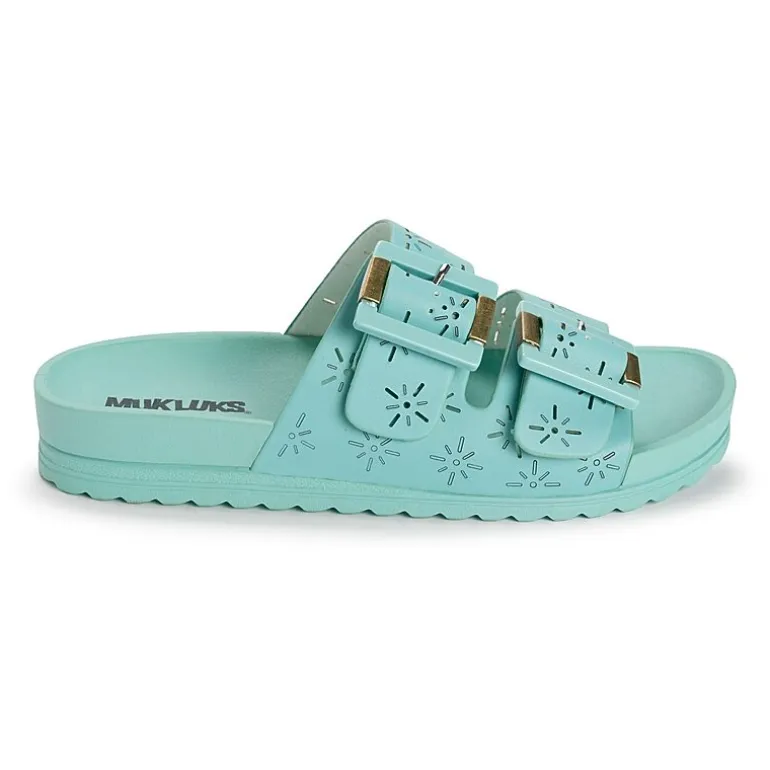 Muk Luks Womens Grand Cayman Sandal Adjustable Strap Flat Sandals
