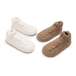 Muk Luks Womens Multi-Pack 2 Pair Slipper Socks
