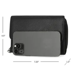 Mundi Big Fat Womens Expandable Rfid Blocking Checkbook Wallet