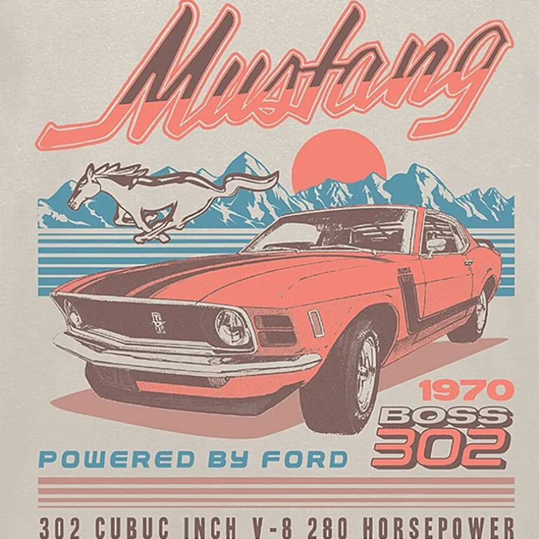 Mustang Mens Crew Neck Short Sleeve Classic Fit Big and Tall Graphic T-Shirt