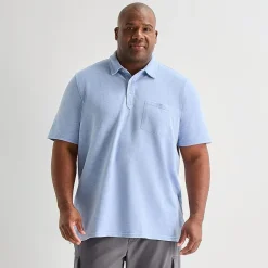 mutual weave Big and Tall Mens Regular Fit Elbow Sleeve Polo Shirt