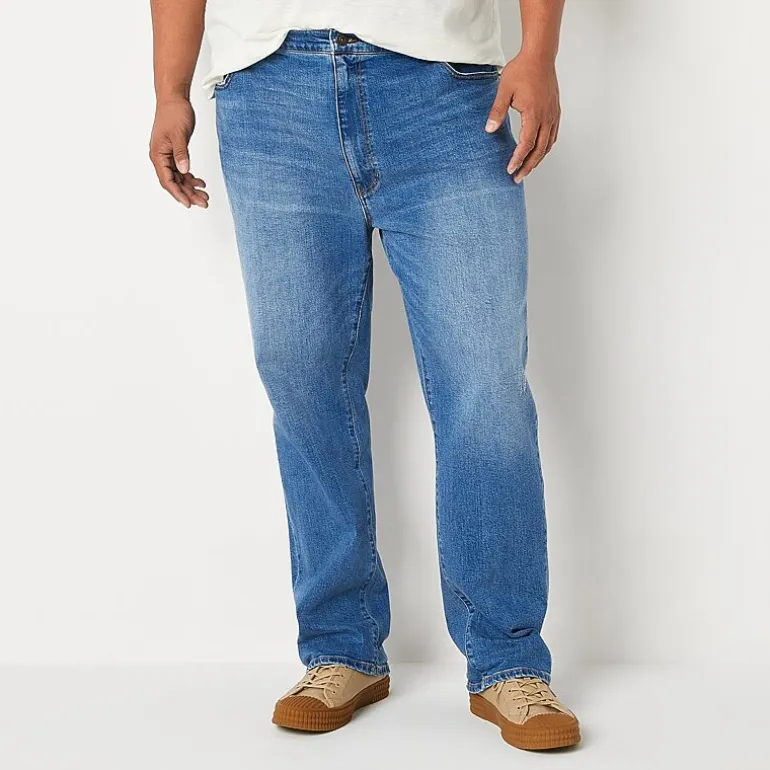 mutual weave Big and Tall Mens Straight Leg Jeans