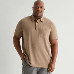 mutual weave Big and Tall Mens Regular Fit Easy-on + Easy-off Adaptive Short Sleeve Polo Shirt