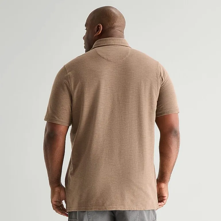 mutual weave Big and Tall Mens Regular Fit Easy-on + Easy-off Adaptive Short Sleeve Polo Shirt