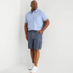 mutual weave Big and Tall Mens Regular Fit Easy-on + Easy-off Adaptive Short Sleeve Polo Shirt