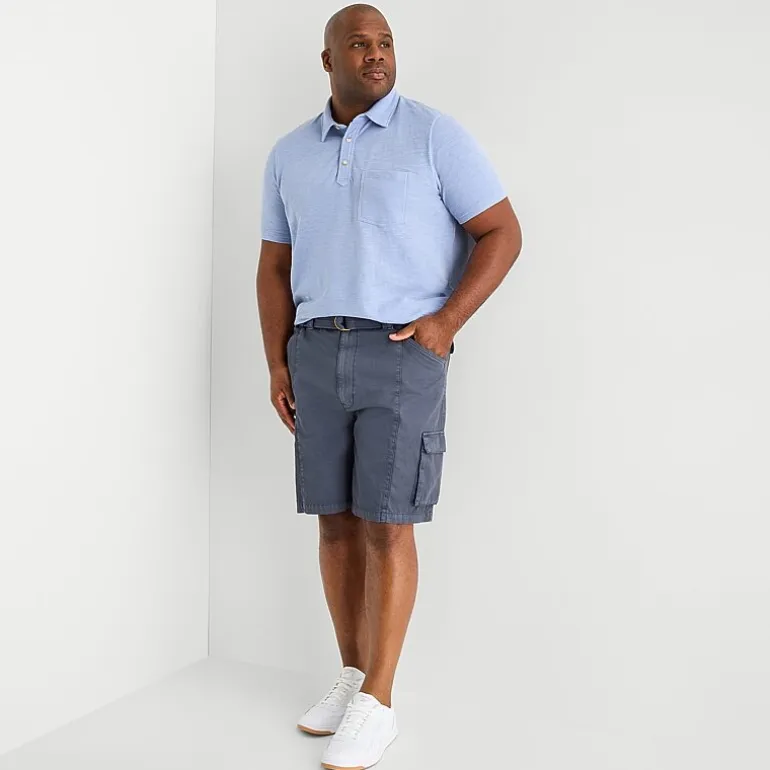 mutual weave Big and Tall Mens Regular Fit Easy-on + Easy-off Adaptive Short Sleeve Polo Shirt