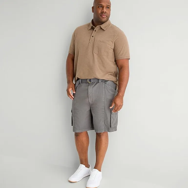 mutual weave Big and Tall Mens Regular Fit Easy-on + Easy-off Adaptive Short Sleeve Polo Shirt