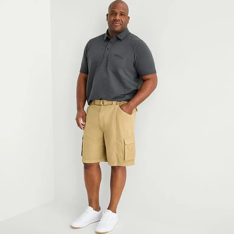 mutual weave Big and Tall Mens Regular Fit Easy-on + Easy-off Adaptive Short Sleeve Polo Shirt