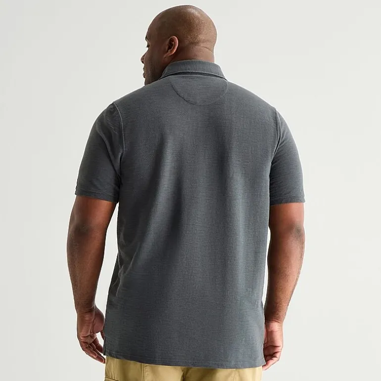 mutual weave Big and Tall Mens Regular Fit Easy-on + Easy-off Adaptive Short Sleeve Polo Shirt