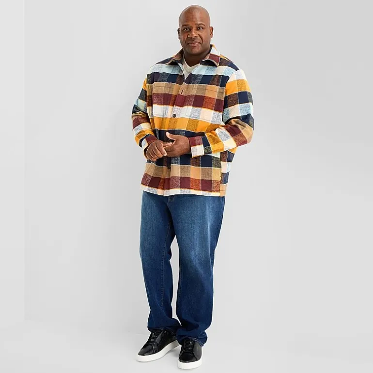 mutual weave Mens Big and Tall Shirt Jacket