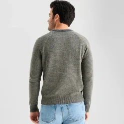 mutual weave Mens Crew Neck Long Sleeve Pullover Sweater