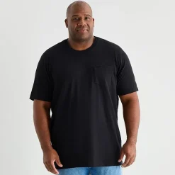 mutual weave Mens Easy-on + Easy-off Crew Neck Short Sleeve Adaptive Big and Tall T-Shirt