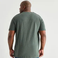 mutual weave Mens Easy-on + Easy-off Crew Neck Short Sleeve Adaptive Big and Tall T-Shirt