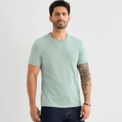 mutual weave Mens Easy-on + Easy-off Crew Neck Short Sleeve Adaptive T-Shirt