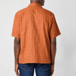 mutual weave Mens Easy-on + Easy-off Short Sleeve Adaptive Camp Shirt