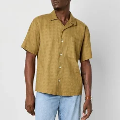 mutual weave Mens Easy-on + Easy-off Short Sleeve Adaptive Camp Shirt