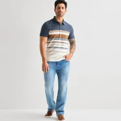 mutual weave Mens Regular Fit Short Sleeve Polo Shirt