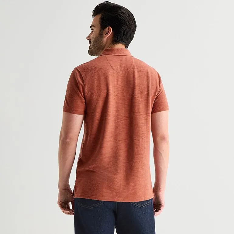 mutual weave Mens Regular Fit Short Sleeve Polo Shirt