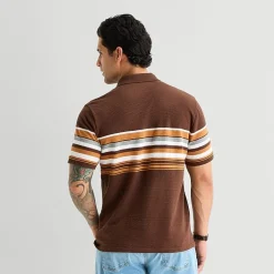 mutual weave Mens Relaxed Fit Short Sleeve Polo Shirt