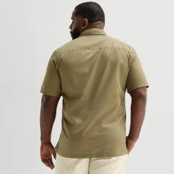 mutual weave Mens Short Sleeve Relaxed Fit Big and Tall Button-Down Shirt