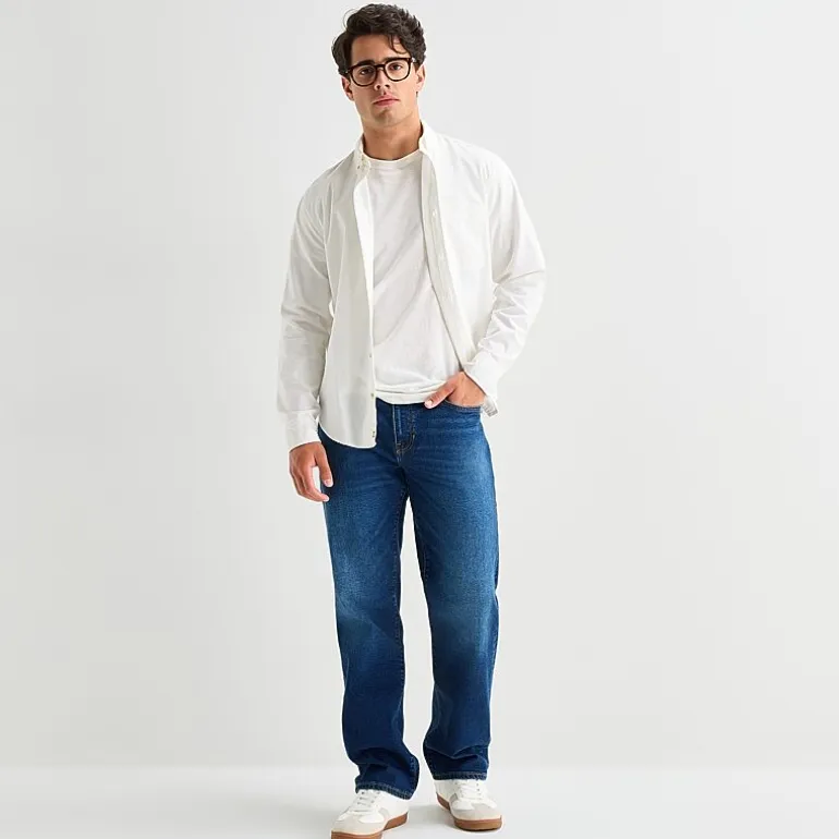 mutual weave Mens Straight Leg Relaxed Fit Jean