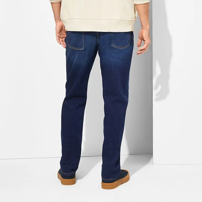 mutual weave Mens Stretch Fabric Tapered Leg Athletic Fit Jean