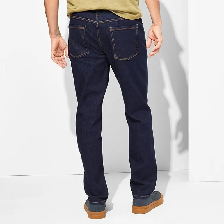 mutual weave Mens Stretch Fabric Tapered Leg Athletic Fit Jean