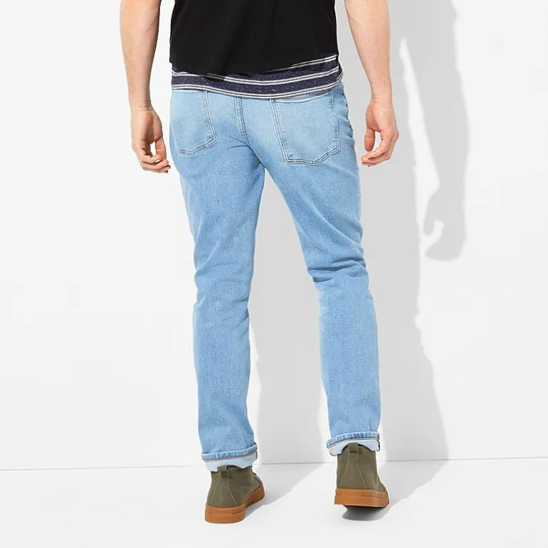 mutual weave Mens Stretch Fabric Tapered Leg Athletic Fit Jean