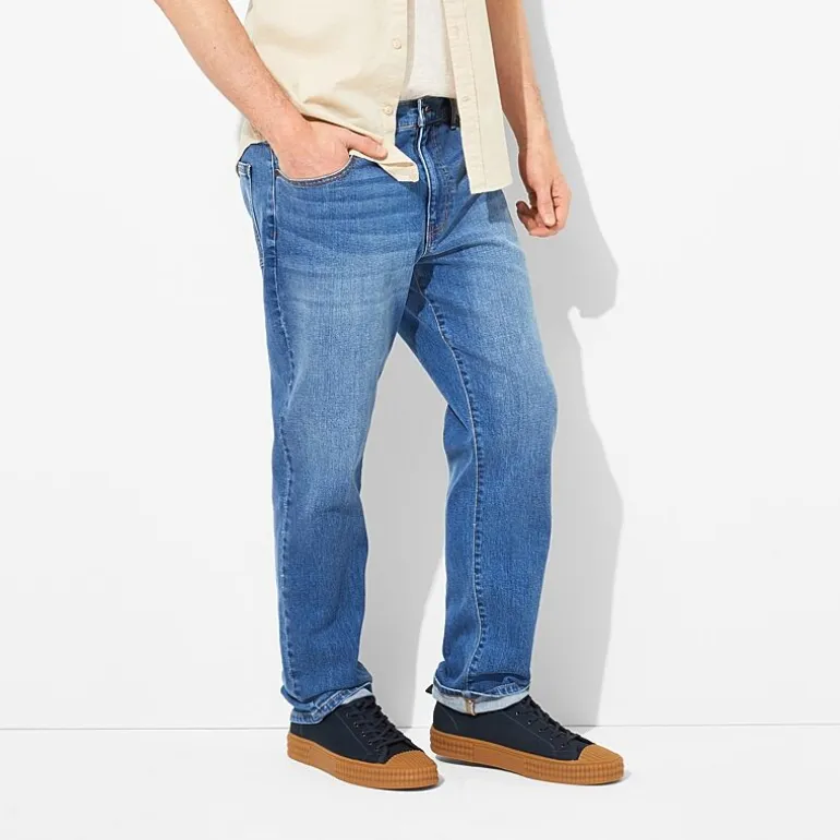 mutual weave Mens Stretch Fabric Tapered Leg Athletic Fit Jean