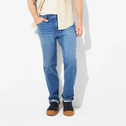 mutual weave Mens Stretch Fabric Tapered Leg Athletic Fit Jean