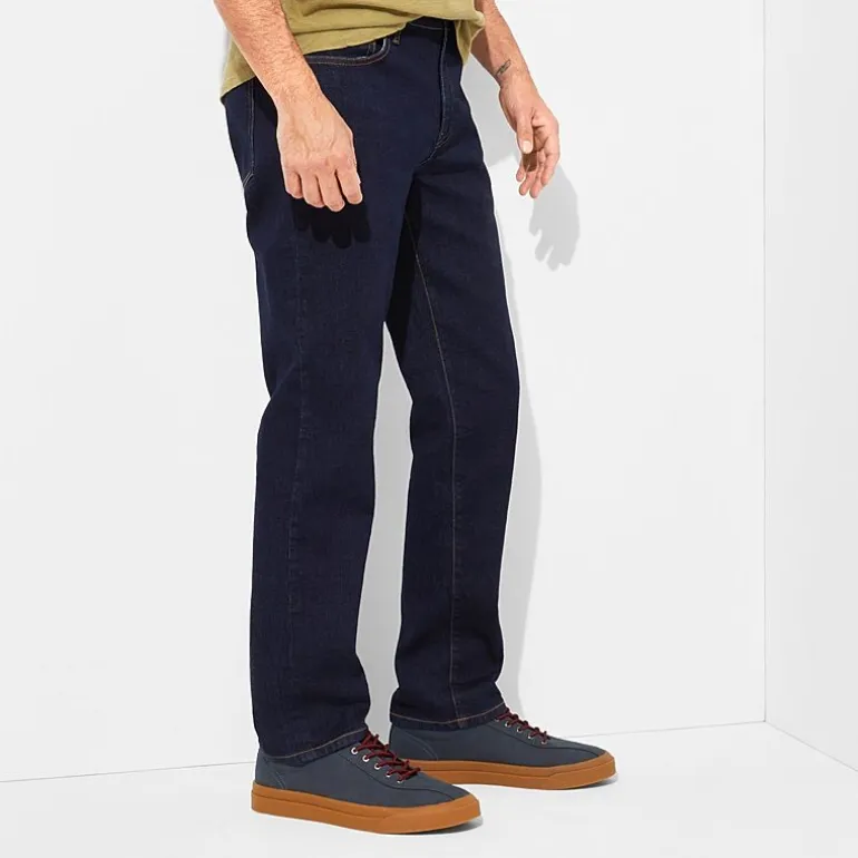 mutual weave Mens Stretch Fabric Tapered Leg Athletic Fit Jean