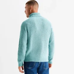 mutual weave Mens Turtleneck Long Sleeve Pullover Sweater
