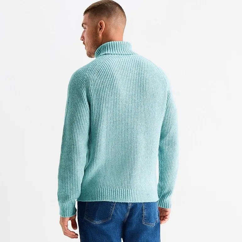 mutual weave Mens Turtleneck Long Sleeve Pullover Sweater
