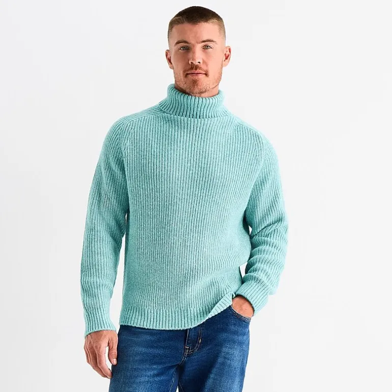 mutual weave Mens Turtleneck Long Sleeve Pullover Sweater