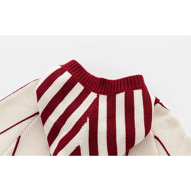 MyKids-USA Baby Christmas Contrast Design Knitwear