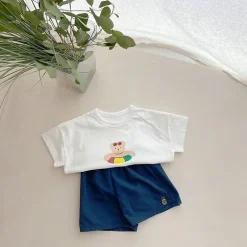 MyKids-USA Baby Fruit Embroidered Summer Beach Comfy Shorts