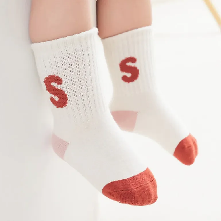 MyKids-USA Baby Unisex Breathable Preppy Socks 5-Pair Set X-Large