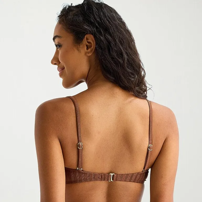 Mynah Womens Adjustable Straps Bandeau Bikini Swimsuit Top