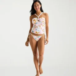 Mynah Womens Lined Floral Cheeky Bikini Swimsuit Bottom
