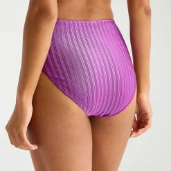 Mynah Womens Lined Moderate Coverage High Waist Bikini Swimsuit Bottom